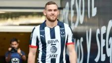 Vincent Janssen durante su presentación con los Rayados