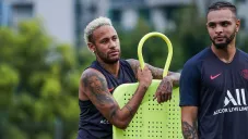 Neymar en los entrenamientos del PSG