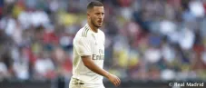 Hazard, en un juego con el Real Madrid