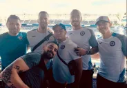 Jugadores de Cruz Azul en juego de Chargers