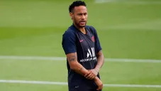 Neymar, durante una sesión con el PSG en Francia