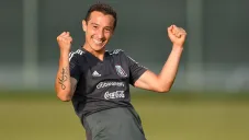 Andrés Guardado durante un entrenamiento con la Selección Mexicana