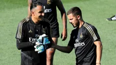 Keylor Navas, durante entrenamiento del Real Madrid