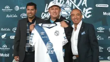 Juan Reynoso durante su presentación como nuevo DT del Puebla