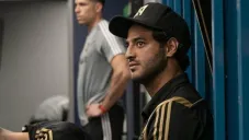 Carlos Vela, en el vestidor del LAFC