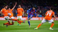 Messi, a punto de meter un gol