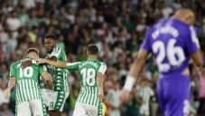 Jugadores del Betis, en celebración contra Leganés
