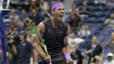 Rafael Nadal celebra su victoria sobre Schwartzman