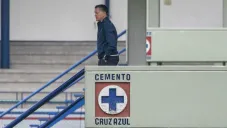 Peláez, en un entrenamiento de Cruz Azul