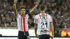 Jesús Molina celebrando como jugador de Chivas