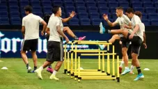 Jugadores del Tri entrenan en el Alamodome en San Antonio, Texas
