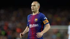 Andrés Iniesta durante un juego del Barecelona