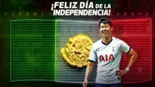 Heung-Min Son y la bandera de México