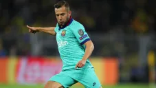 Jordi Alba, durante un duelo de Champions League
