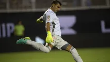 Nahuel, durante el partido contra Cruz Azul