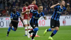 Festejos de los jugadores del Inter de Milán