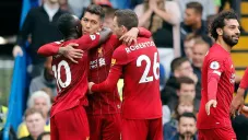 Firmino celebra su gol contra Chelsea