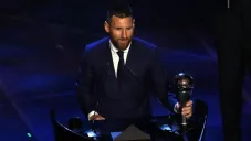 Messi tras recibir el premio 'The Best'