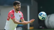 Oribe durante un entrenamiento del Rebaño