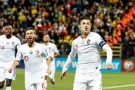Cristiano Ronaldo festeja un gol con Portugal