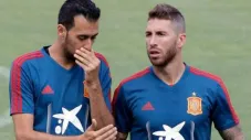 Sergio Busquets y Sergio Ramos en concentración con la selección española