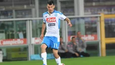 Hirving Lozano durante el partido contra el Torino