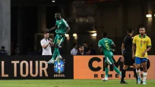 Famara Diedhiou festeja el gol de Senegal