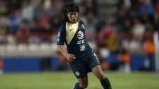 Lucero Cuevas, durante un partido con América