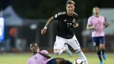 Cristian Calderón en acción del Tricolor ante Bermudas