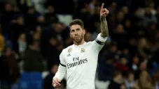 Sergio Ramos celebra una diana con el Real Madrid