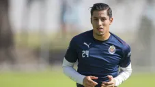 Carlos Cisneros en un entrenamiento con Chivas