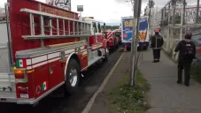 Bomberos en las inmediaciones del CECyT 3