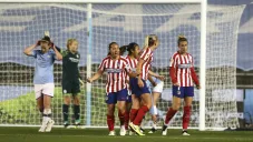 Charlyn festeja gol con Atlético de Madrid