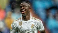 Vinicius Júnior sonríe en un juego del Real Madrid