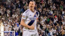 Ibrahimovic celebra una anotación en la MLS