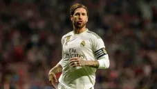 Sergio Ramos, durante un duelo con el Real Madrid
