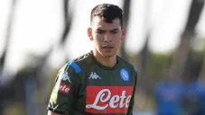 Chucky, en un entrenamiento del Napoli