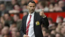 Ryan Giggs cuando era entrenador del Manchester United