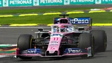 El auto de Sergio Pérez durante el Gran Premio de México 2019