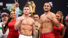 Saúl Álvarez y Sergey Kovalev, tras el pesaje en Las Vegas