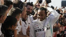 Lewis Hamilton durante el GP de Austin