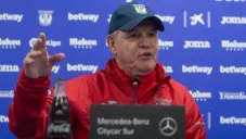 Javier Aguirre, durante una conferencia de prensa