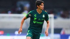 Carlos Orrantia, en un duelo con Santos en el Apertura 2019