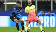 Sergio Agüero, en el partido ante Atalanta