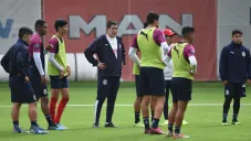Luis Fernando Tena dirige un entrenamiento en Verde Valle
