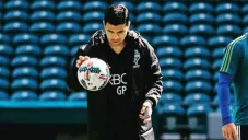 Gonzalo Pineda durante una práctica del Seattle Sounders