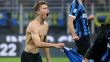 Nicolo Barella celebrando el gol del triunfo ante Hellas Verona