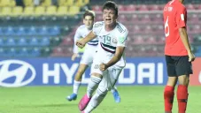 Ávila celebrando su anotación ante Corea del Sur