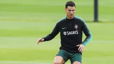 Cristiano Ronaldo realiza un entrenamiento con Portugal