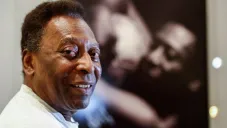 Pelé durante una entrevista